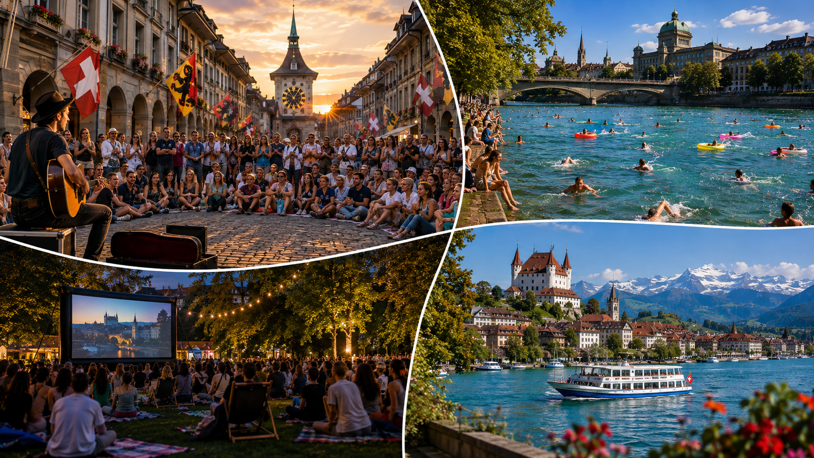 Buskers Bern, Aareschwimmen, Open-Air-Kino im Kocherpark, Ausflüge nach Thun und viele weitere Highlights: Alle Events, Preise, Tipps und Infos für das Wochenende am 8. und 9. August 2026.
