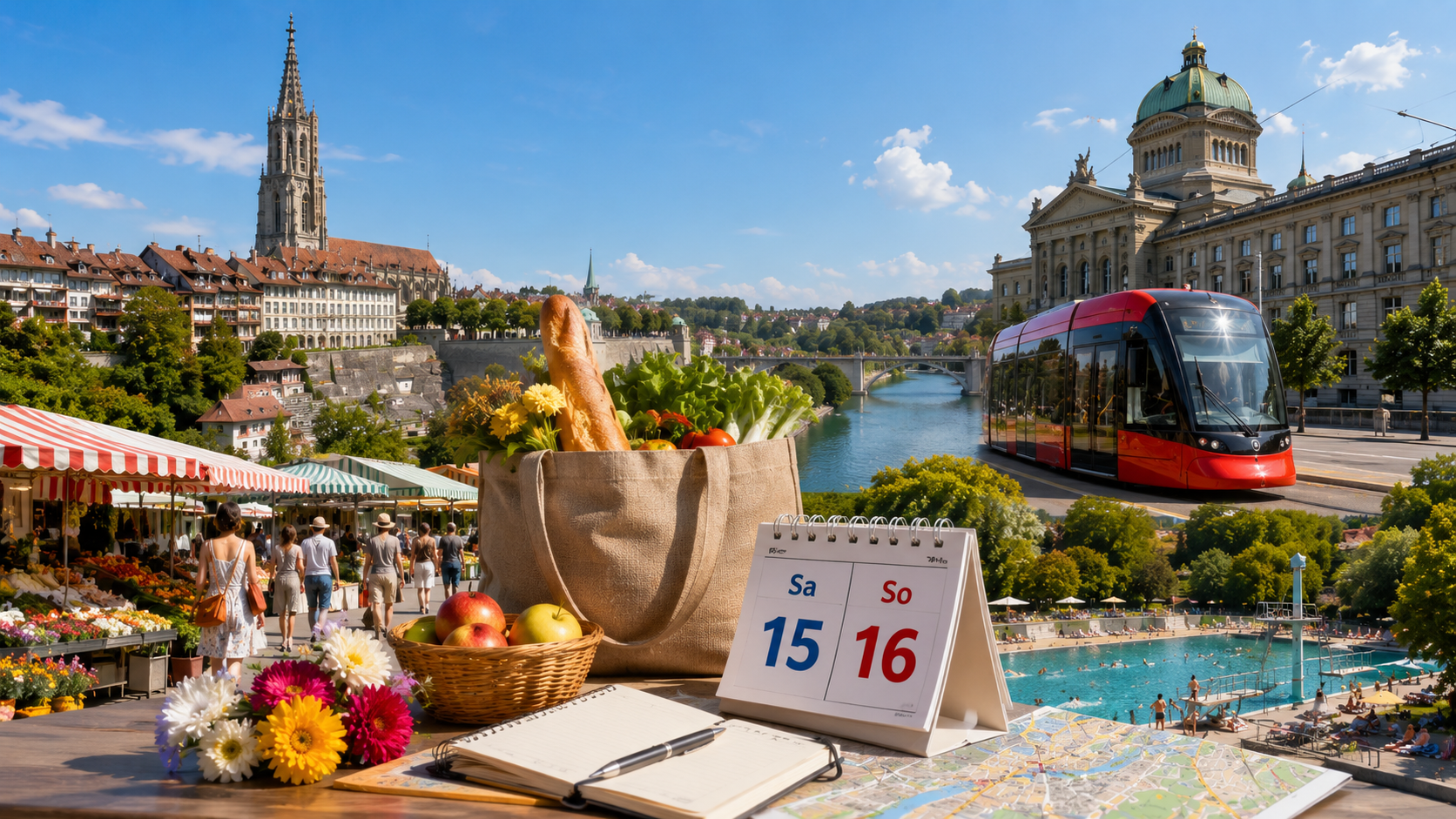 Der 15. August 2026 ist in der Schweiz nicht überall ein Feiertag – in Bern ist Mariä Himmelfahrt kein gesetzlicher Feiertag. Was am Samstag bei Läden, Märkten, Museen und im ÖV geöffnet ist.