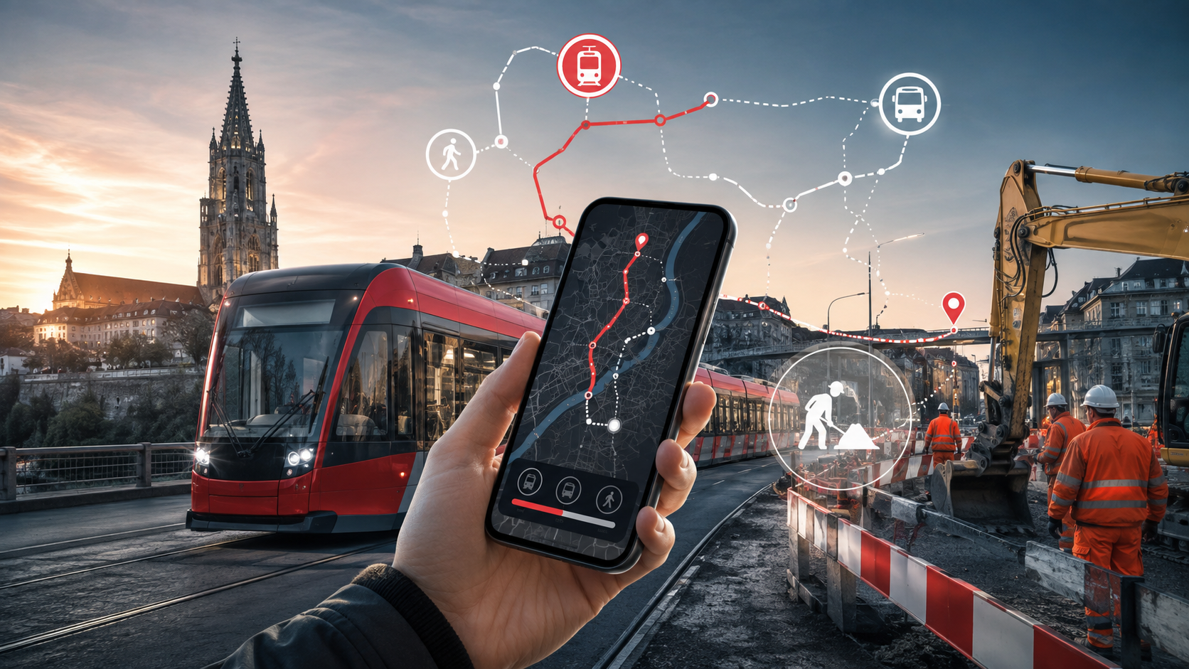BERNMOBIL Fahrplan 2026: So findest du bei Baustellen in Bern die richtige Verbindung, prüfst Umleitungen, Haltestellen und Abfahrtskanten und vermeidest unnötige Wartezeiten im ÖV.