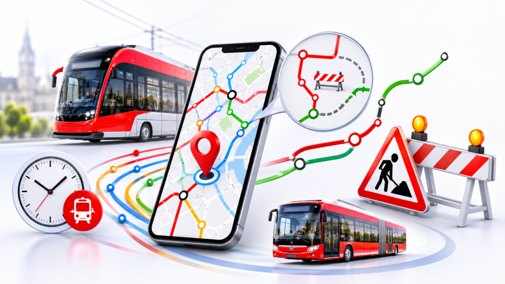 BERNMOBIL Fahrplan 2026: So findest du bei Baustellen in Bern die richtige Verbindung, prüfst Umleitungen, Haltestellen und Abfahrtskanten und vermeidest unnötige Wartezeiten im ÖV.