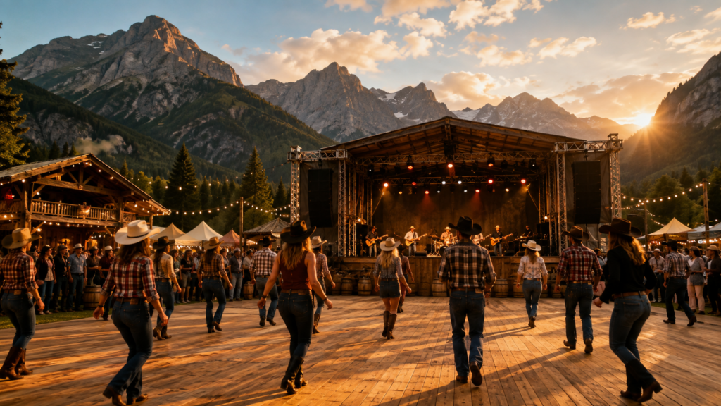 Country Festival Kandersteg 2026 vom 14. bis 16. August auf der Bahnhofmatte: Programm, Konzerte, Westerndorf, Line Dance, Brunch, Familienprogramm, Tickets, Preise und Anreise im Überblick.