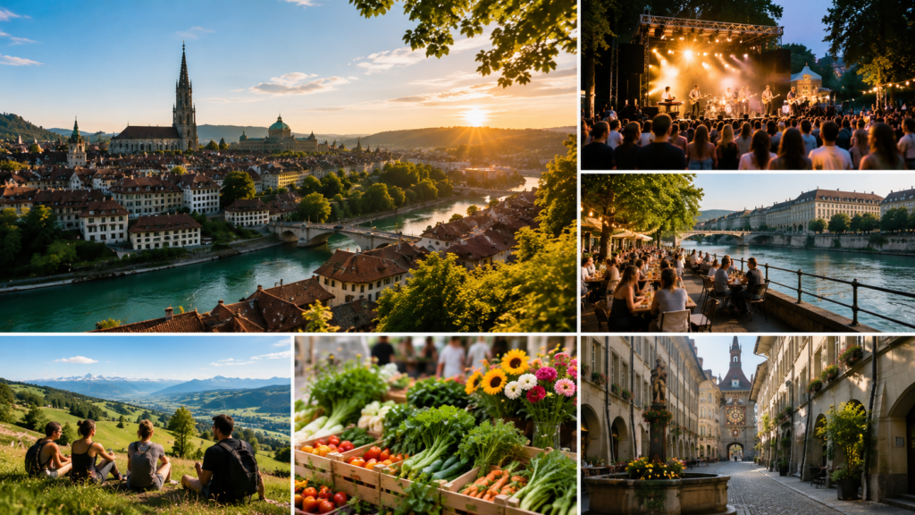 Was ist los in Bern am Wochenende? Die besten Events, Konzerte und Ausflüge am 22. und 23. August 2026 круто визуал дай один общий и частынй без текста 16 на 9 